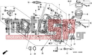 HONDA - VFR800 (ED) 2006 - Κινητήρας/Κιβώτιο Ταχυτήτων - CYLINDER HEAD(FRONT) - 16211-MCW-D00 - INSULATOR, THROTTLE BODY