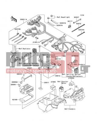 KAWASAKI - ZRX1200R 2005 -  - Chassis Electrical Equipment - 49016-1177 - COVER-SEAL,FUSE