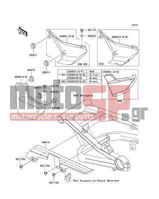 KAWASAKI - ZRX1200R 2005 - Body Parts - Side Covers/Chain Cover