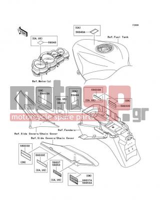 KAWASAKI - ZZR1200 2005 - Body Parts - Labels - 56053-0004 - LABEL-SPECIFICATION,TIRE&LOAD