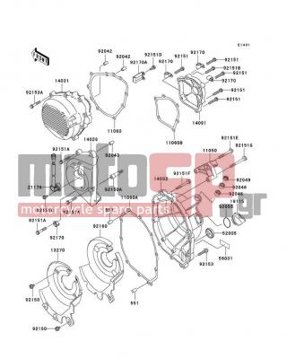 KAWASAKI - ZZR600 2005 - Engine/Transmission - Engine Cover(s) - 11060-1853 - GASKET,CLUTCH COVER