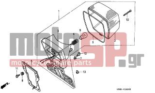 HONDA - C90 (GR) 1993 - Electrical - TAILLIGHT - 33709-KB4-003 - PACKING, TAILLIGHT LENS