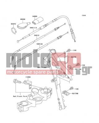 KAWASAKI - CANADA ONLY 2004 -  - Cables - 11050-1412 - BRACKET,STARTER CABLE