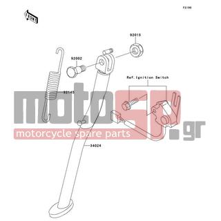 KAWASAKI - CANADA ONLY 2004 -  - Stand(s) - 92145-0116 - SPRING,SIDE STAND
