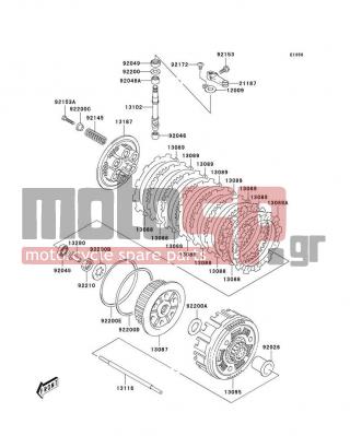KAWASAKI - CANADA ONLY 2004 - Engine/Transmission - Clutch - 13088-S004 - PLATE-FRICTION,NO.2