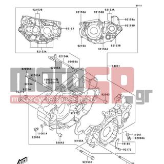 KAWASAKI - CANADA ONLY 2004 - Engine/Transmission - Crankcase - 32154-S007 - PIPE,OIL