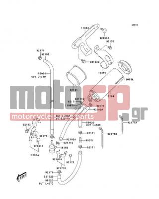 KAWASAKI - CANADA ONLY 2004 - Body Parts - Fuel Evaporative System(CA) - 11053-S046 - BRACKET,CANISTER