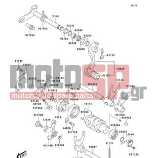 KAWASAKI - CANADA ONLY 2004 - Engine/Transmission - Gear Change Mechanism - 13236-S006 - LEVER-COMP