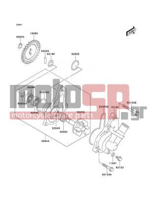 KAWASAKI - CANADA ONLY 2004 - Engine/Transmission - Water Pump - 11061-S045 - GASKET,OIL HOSE