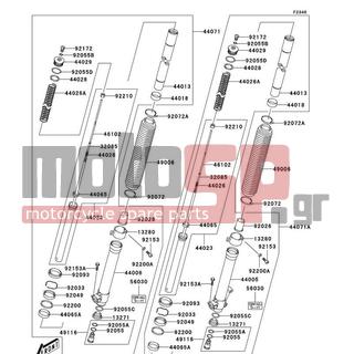 KAWASAKI - CANADA ONLY 2004 -  - Front Fork - 44013-S006 - PIPE-FORK INNER