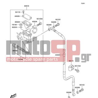 KAWASAKI - CANADA ONLY 2004 -  - Front Master Cylinder - 92172-S054 - SCREW,RESERVOIR CAP