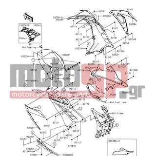 KAWASAKI - NINJA® 300 ABS 2015 - Body Parts - Cowling Lowers - 55028-0508-25Y - COWLING,CNT,LH,P.S.WHITE