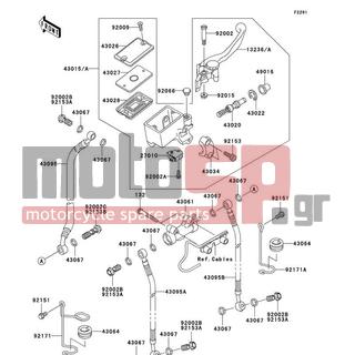 KAWASAKI - CANADA ONLY 2004 -  - Front Master Cylinder - 92002-1907 - BOLT,OIL,L=23