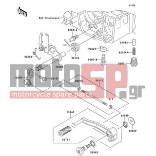 KAWASAKI - CANADA ONLY 2004 - Engine/Transmission - Gear Change Mechanism - 13242-1359 - LEVER-ASSY-CHANGE,PEDAL
