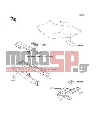 KAWASAKI - CANADA ONLY 2004 - Body Parts - Labels(H3-H5)(CN) - 56033-1171 - LABEL-MANUAL,CHAIN