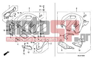 HONDA - CBR1000RR (ED) 2004 - Body Parts - TOP SHELTER - 90312-MT3-000 - NUT, CLIP, 5MM