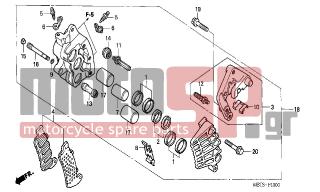 HONDA - XL1000V (ED) Varadero 2003 - Brakes - FRONT BRAKE CALIPER (R.) (XL1000V) - 45111-MAJ-G41 - RING, STOPPER