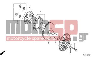 HONDA - FJS600A (ED) ABS Silver Wing 2003 - Engine/Transmission - DRIVE FACE - 22131-MCT-000 - PLATE, RAMP