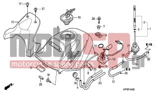 HONDA - CBR125R (ED) 2004 - Body Parts - FUEL TANK(CBR125R/ RS/RW5/ RW6/RW8) - 64450-KPP-900 - COVER, FUEL TANK