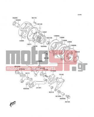 KAWASAKI - KDX50 2004 - Engine/Transmission - Clutch - 92033-S044 - RING-SNAP,RELEASE PLATE ARM
