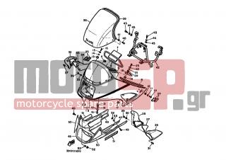 YAMAHA - FJ1100 (EUR) 1985 - Body Parts - COWLING 1 - 36Y-28385-00-5H - Cover,lower Cosmic Blue