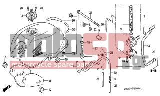 HONDA - CBF600N (ED) 2004 - Body Parts - FUEL TANK (CBF600N/NA) - 17500-MER-D10ZB - TANK SET, FUEL (WL) *TYPE2*