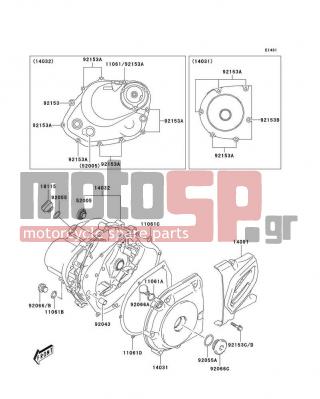 KAWASAKI - KLX125L 2004 - Engine/Transmission - Engine Cover(s) - 14032-S005 - COVER-CLUTCH