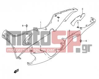 SUZUKI - AN400 (E2) Burgman 2006 - Body Parts - SIDE LEG SHIELD (MODEL K3) - 09148-05038-000 - NUT