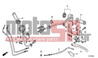 HONDA - CBR250R (ED) ABS   2011 - Frame - HANDLE LEVER/SWITCH/CABLE