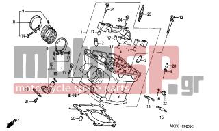 HONDA - VTR1000SP (ED) 2006 - Κινητήρας/Κιβώτιο Ταχυτήτων - REAR CYLINDER HEAD - 31918-MEB-671 - PLUG, SPARK(IFR8H11)(NGK)