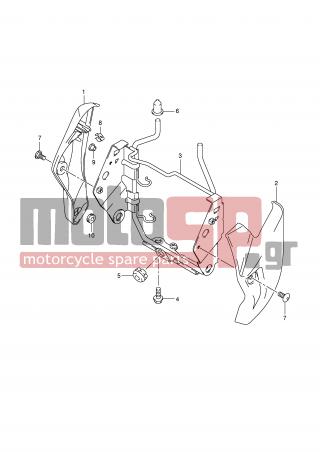 SUZUKI - GSR600A (E2) 2008 - Body Parts - HEADLAMP COVER (MODEL K6/K7) - 09320-09010-000 - CUSHION, BRACE