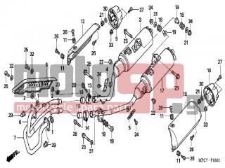 HONDA - FMX650 (ED) 2005 - Exhaust - EXHAUST / MUFFLER - 18325-MFC-640 - PROTECTOR, EX. PIPE