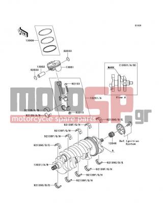KAWASAKI - NINJA® ZX™-10R 2004 - Κινητήρας/Κιβώτιο Ταχυτήτων - Crankshaft/Piston(s) - 13031-0034 - CRANKSHAFT-COMP,NO MARK