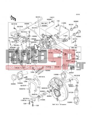 KAWASAKI - VULCAN 1500 DRIFTER 2004 - Engine/Transmission - Throttle - 92152-1206 - COLLAR,DELIVERY PIPE