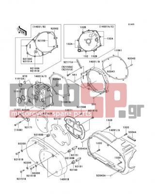 KAWASAKI - VULCAN 1600 CLASSIC 2004 - Engine/Transmission - Left Engine Cover(s) - 11061-1079 - GASKET,GENERATOR COVER,IN