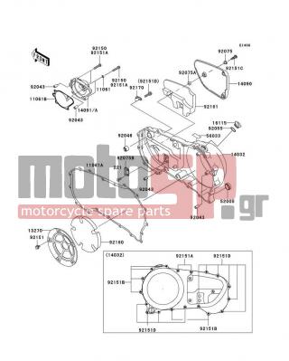 KAWASAKI - VULCAN 1600 CLASSIC 2004 - Engine/Transmission - Right Engine Cover(s) - 11061-1081 - GASKET,CLUTCH COVER