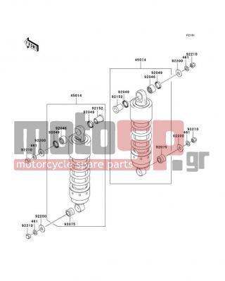 KAWASAKI - VULCAN 1600 CLASSIC 2004 -  - Suspension/Shock Absorber(A1/A2) - 461S1000 - WASHER-SPRING,10MM