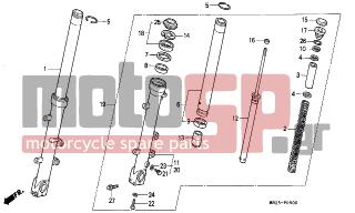 HONDA - CBR1000F (ED) 1991 - Suspension - FRONT FORK - 90544-283-000 - WASHER, SPECIAL, 8MM(SHOWA)