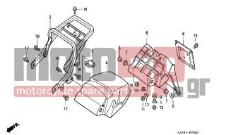 HONDA - NX125 (IT) 1995 - Body Parts - REAR FENDER - 95701-0801200 - BOLT, FLANGE, 8X12