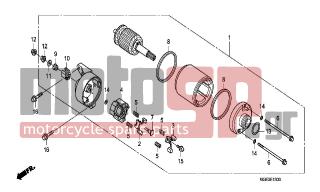 HONDA - VFR1200FB (ED) 2011 - Electrical - STARTING MOTOR - 95801-0602508 - BOLT, FLANGE, 6X25