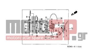 HONDA - SZX50 (X8R) (IT) 2001 - Engine/Transmission - CARBURETOR - 16100-GCM-H40 - CARBURETOR ASSY. (PHVA12FS) (1492)