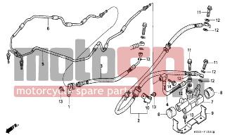 HONDA - CBR1000F (ED) 1995 - Brakes - PROPORTIONING CONTROL VALVE - 95701-0602507 - BOLT, FLANGE, 6X25