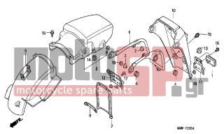 HONDA - XL600V (IT) TransAlp 1998 - Body Parts - REAR FENDER - 80101-MAW-760ZC - FENDER A, RR. *R226M*