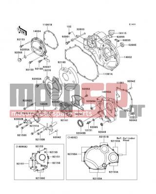 KAWASAKI - ZZR1200 2004 - Engine/Transmission - Engine Cover(s) - 132H0510 - BOLT-FLANGED-SMALL