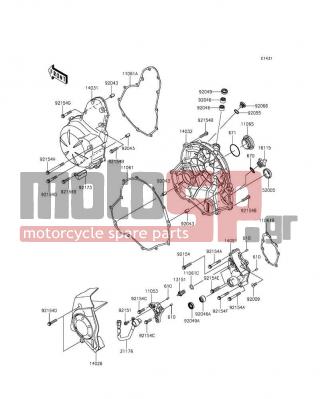 KAWASAKI - NINJA® 650 ABS 2015 - Engine/Transmission - Engine Cover(s) - 92049-1475 - SEAL-OIL,CLUTCH RELEASE