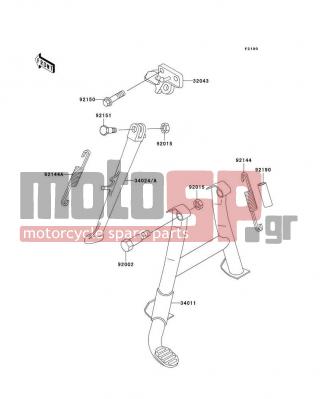 KAWASAKI - ZZR600 2004 -  - Stand(s) - 92144-1127 - SPRING,SIDE STAND