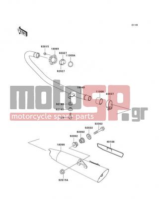 KAWASAKI - CANADA ONLY 2003 -  - Muffler(s) - 11009-1667 - GASKET,EXHAUST PIPE CONNECTING
