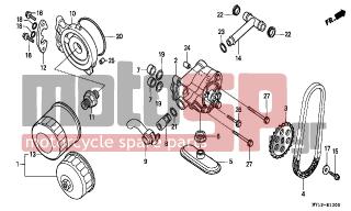 HONDA - XRV750 (IT) Africa Twin 1994 - Engine/Transmission - OIL PUMP/OIL FILTER - 15220-MB0-010 - VALVE ASSY., RELIEF