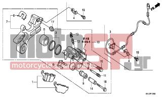 HONDA - CBR250R (ED) ABS   2011 - Brakes - REAR BRAKE CALIPER - 06435-KYJ-901 - PAD SET, RR.