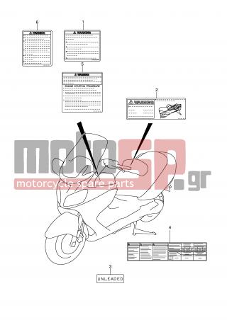 SUZUKI - AN650A (E2) ABS Burgman 2009 - Body Parts - LABEL - 99011-10G76-01F - MANUAL, OWNER'S (FRENCH)
